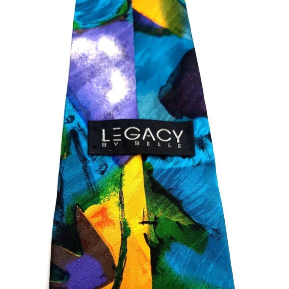 Legacy By Belle Men Necktie Business Silk Dad Gift Work Office Abstract Art B - Picture 6 of 6